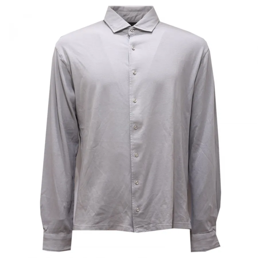 0815AG polo camicia uomo LIU-JO regular fit grey cotton polo shirt man
