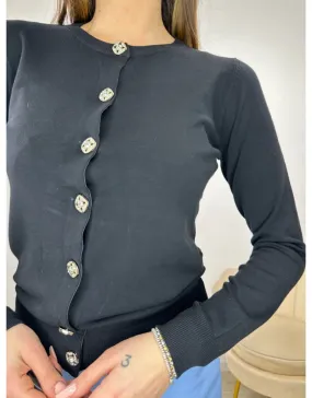 CARDIGAN GRESY NERO