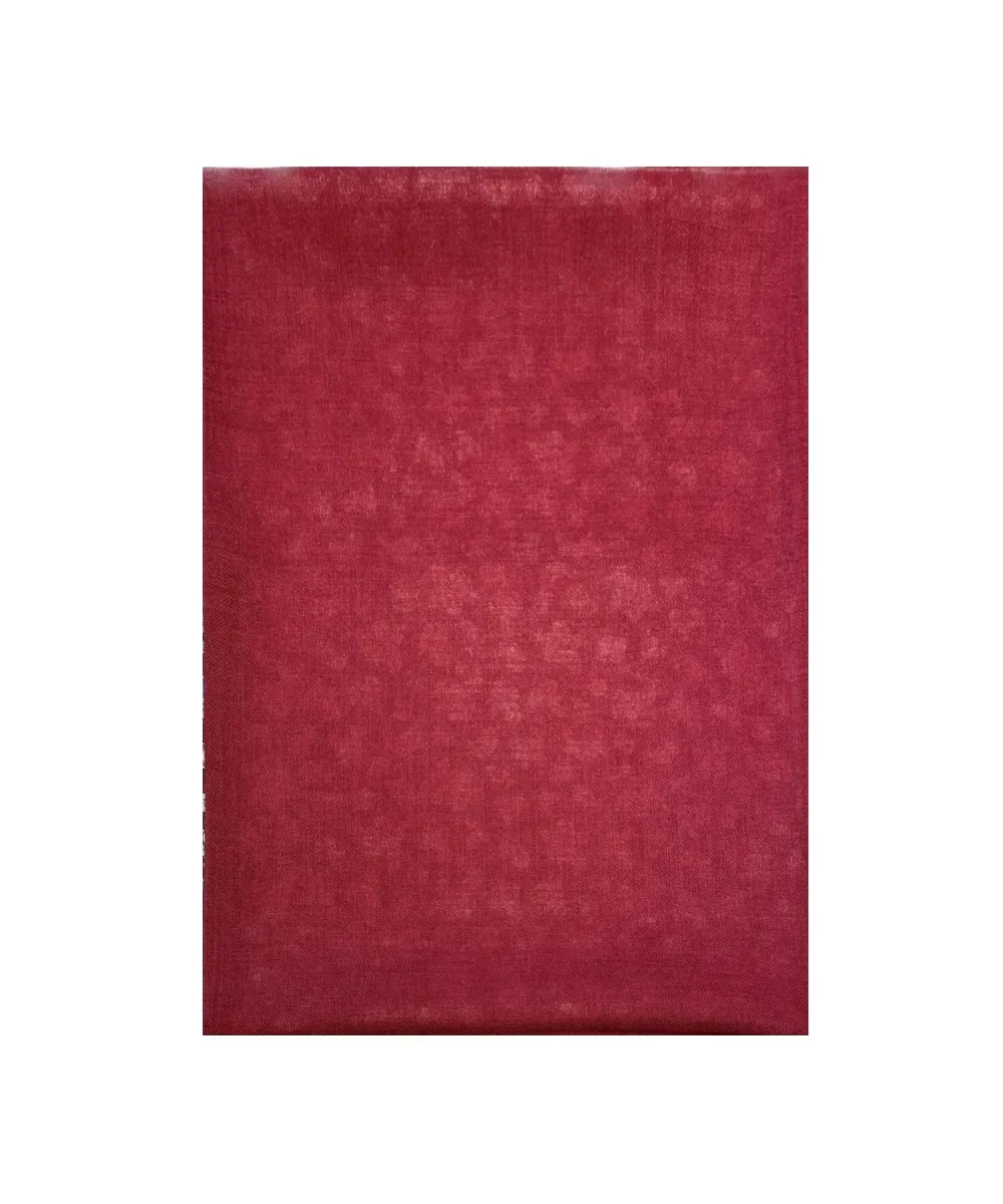 Galise sciarpa in seta e lana double face con fantasia cashmere, bordeaux