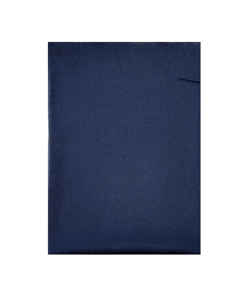 Galise sciarpa reversibile in seta e lana, fantasia cashmere blu notte