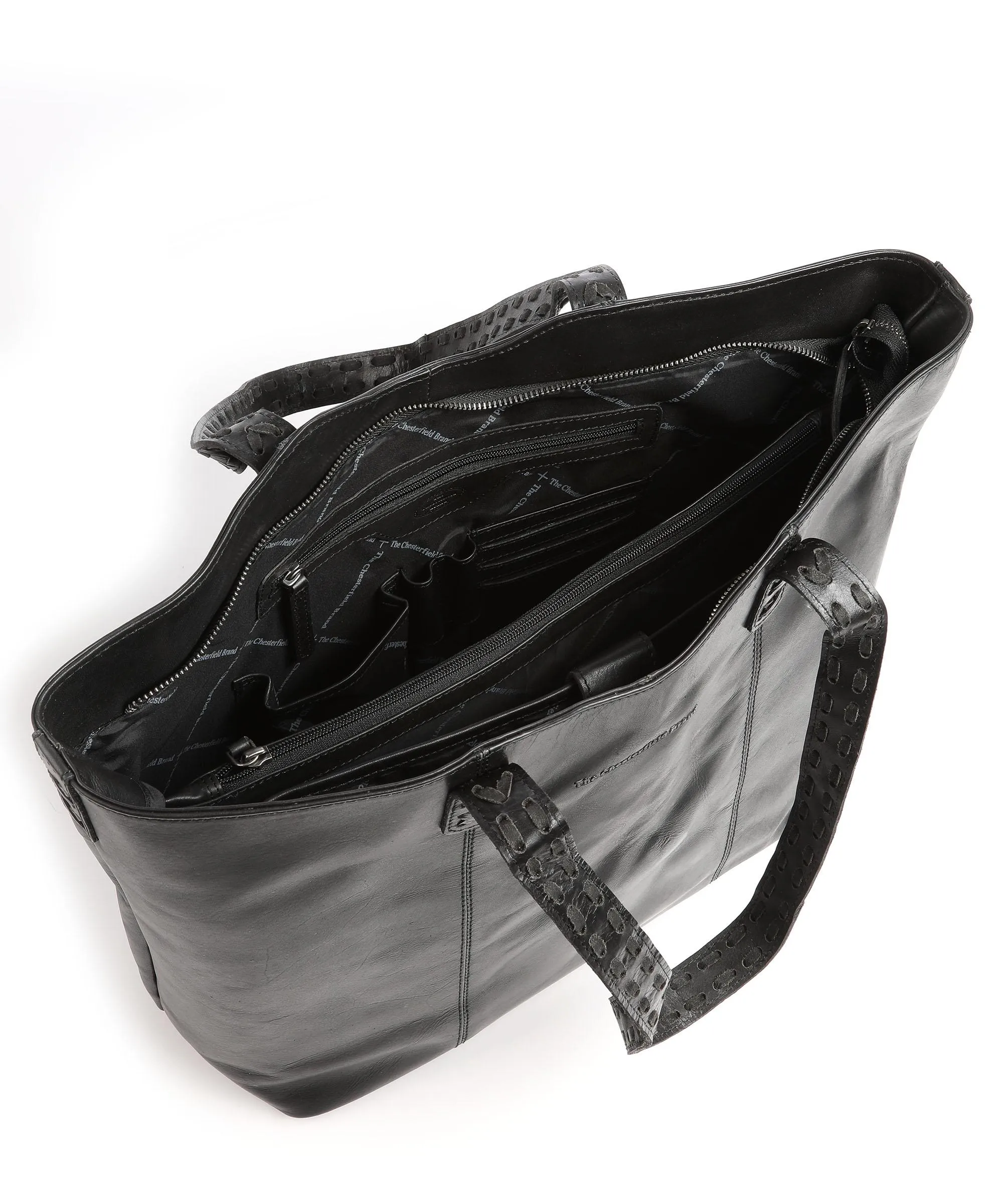  The Chesterfield Brand Kansas Borsa shopper 15″ pelle bovina nero  